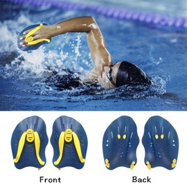 Unisex Adult Swimming Training Device Children's Hand Paddle Training Tool Hand Paddle for Swimming, Adjustable Swimming Paddle Forearm Strength Training Aid Pool Exercise Device Accessories