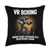 VR Boxing Heavyweight Champ Gamer Throw Pillow