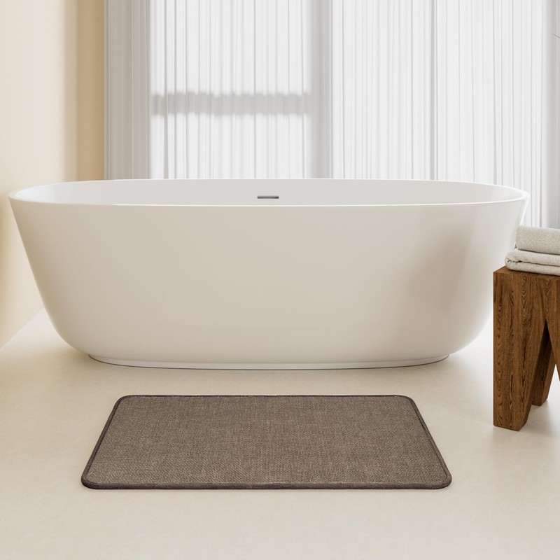watthourhome Bath Mat, Super Absorbent,Quick Dry, Non Slip Bathroom Rug,