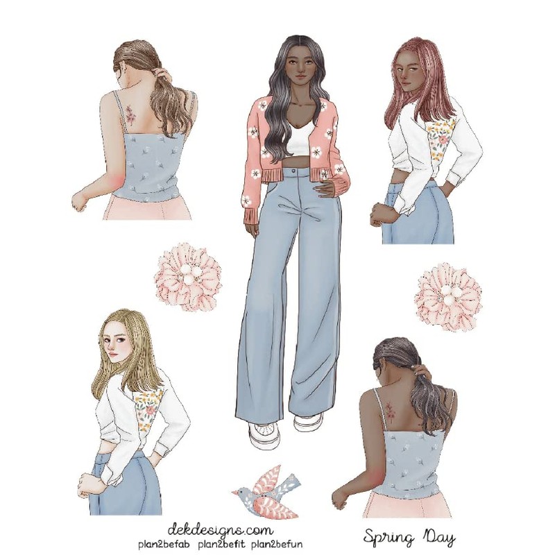 Life Planner Sticker Kit, Blooming, over 150 stickers on premium