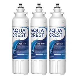 AQUA CREST ADQ73613401 Refrigerator Water Filter, Replacement for LG® LT800P®, ADQ73613402, Kenmore Elite 9490, ADQ73613408, ADQ75795104, 3 Pack
