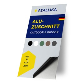 ATALLIKA Aluminium Plate [Blank, 200 x 150 mm] - 3 mm Thick Aluminium Sheet [Weatherproof for Outdoor and Indoor] - Precise Sheet Metal Cut from Germany