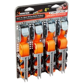 Keeper 05108-V 6' x 1" Cam Buckle Tie-Down, 4 Pack