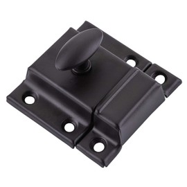 Oil Rubbed Bronze Small Stamped Cabinet Latch - Antique Reproduction Oval Turn Latch | UA-141-LOB (6)