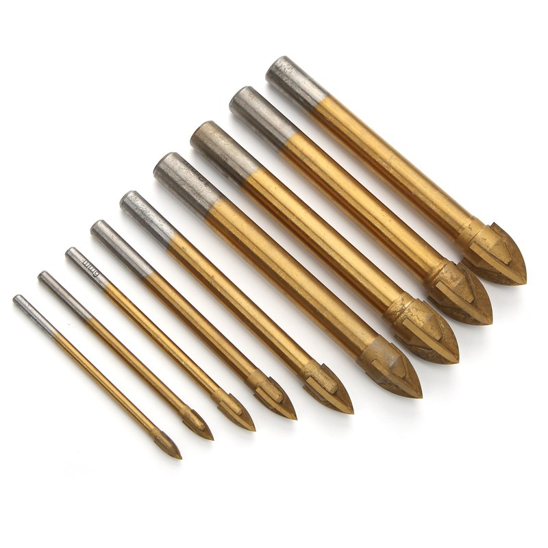 9Pcs Drill Bits for Glass Ceramic Tile Hole Opener Triangle