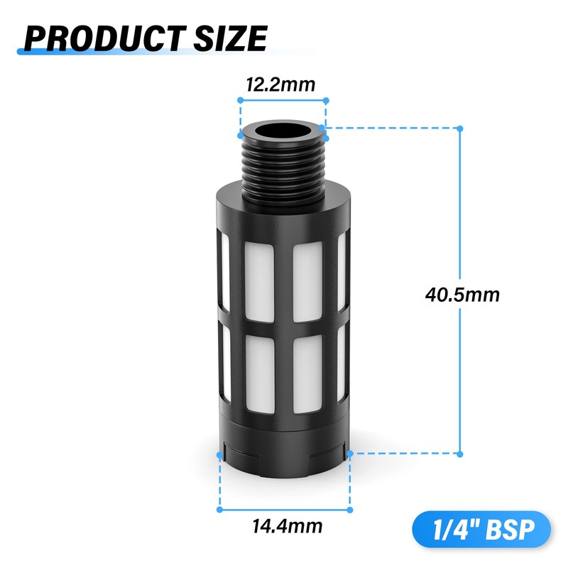 TAILONZ PNEUMATIC 1/4 Inch BSP Plastic Muffler Solenoid Valve Muffler