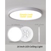 LED Flush Mount Ceiling Light Fixture,Round 16Inch 32w 3480lm 3000k,4000k,6000k