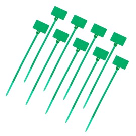 sourcing map 100 Pcs Cable Label Marker Tags, Nylon Cable Zip Tie Tags 6.3 Inch Writable Self-Locking Wire Labels Zip Ties for Organization Marking, Green