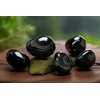 Black Natural Polished Obsidian Stone - 5 Energy Stones for