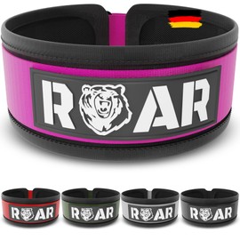 Roar® Weight Lifting Belt Men and Women, Lifting Belt for Gym, Powerlifting Belt, Weightlifting Belt, Deadlift Belt, Crossfit Belt, Fitness Belt Men, Power Belt (Rose, XS)