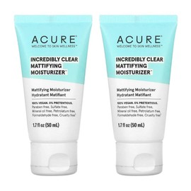 ACURE Incredibly Clear Mattifying Moisturizer, 1.7 Fl. Oz. (Pack of 2)