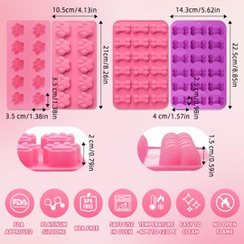 XWCHASA Backmatte Hundekekse, 4 Stück Hundekekse Backform Hundepfoten und Knochen Backmatte für Hundekekse, Hundebackmatten Silikon Schimmel für Eiswürfel, Schokolade, Süßigkeiten, Gelee