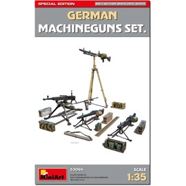 Mini Art 53044 1:35 German MGS with Accessory Set Spec.Ed. - Faithful Replica, Model Building, Plastic Kit, Crafts, Hobby, Gluing, Model Kit, Assemble, Moulded Colour