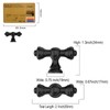 9BUILD EU0040 Pack of 6 Furniture Knobs Black Cabinet Knobs