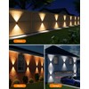 8 Pack Warm/Neutral/Cool White Solar Powered Fence Lights Up and
