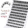Goddvenus Cluster Lashes D Curl Individual Lashes, 100pcs Lashes Individual