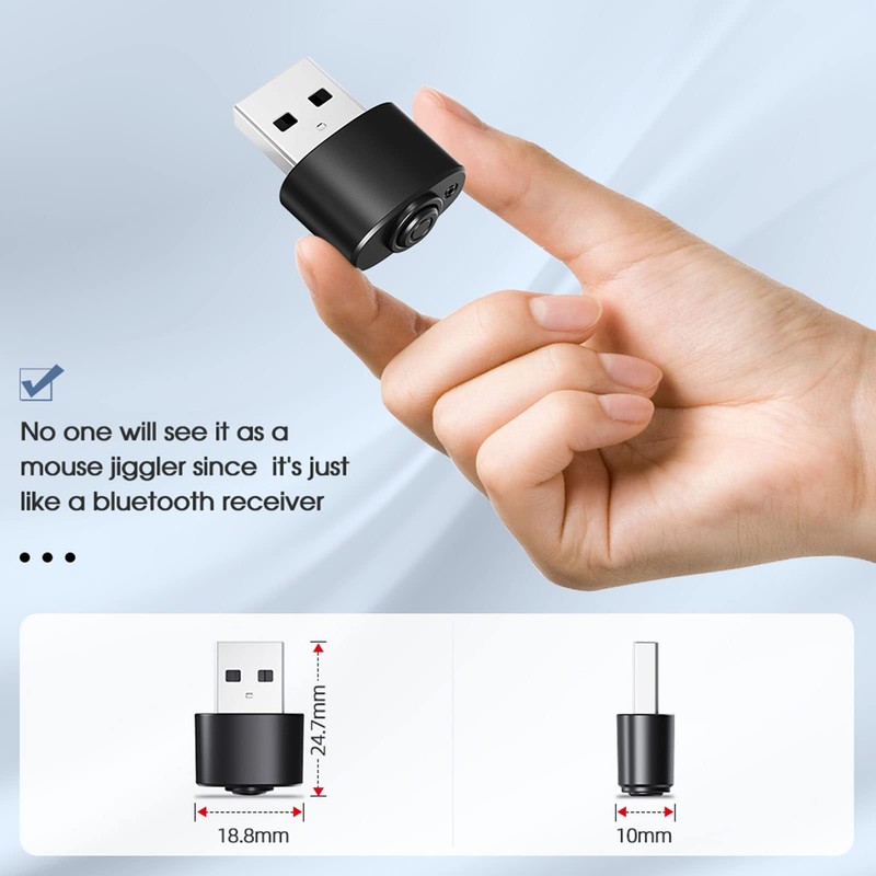 Wisoqu USB Jiggler, Mover Device with 3 Jiggle Modes, Memory