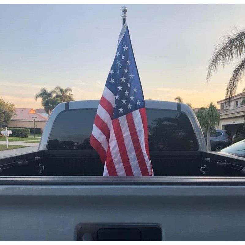 iJDMTOY Universal Fit Inside Truck Bed Mount Single Flag Pole