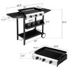 34" Outdoor Griddle Station with Side Shelf, 3 Burner Flat