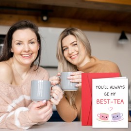 Best Friend Birthday Card with Envelope - Bestie Gifts for Women, Best Friend Greeting Card for Woman, Friendship Gifts for Women, Bestie Birthday Gifts for Women, Valentines Day Gifts for Besties