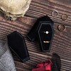 POKOFO Velvet Coffin Ring Box Case Holder for Gothic Wedding