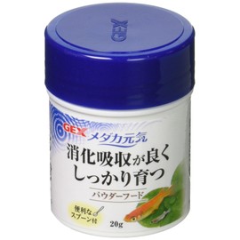 Gex Medaka Cheerful Powder Food, For Fry and Adult, Includes Convenient Spoon, 0.7 oz (20 g)