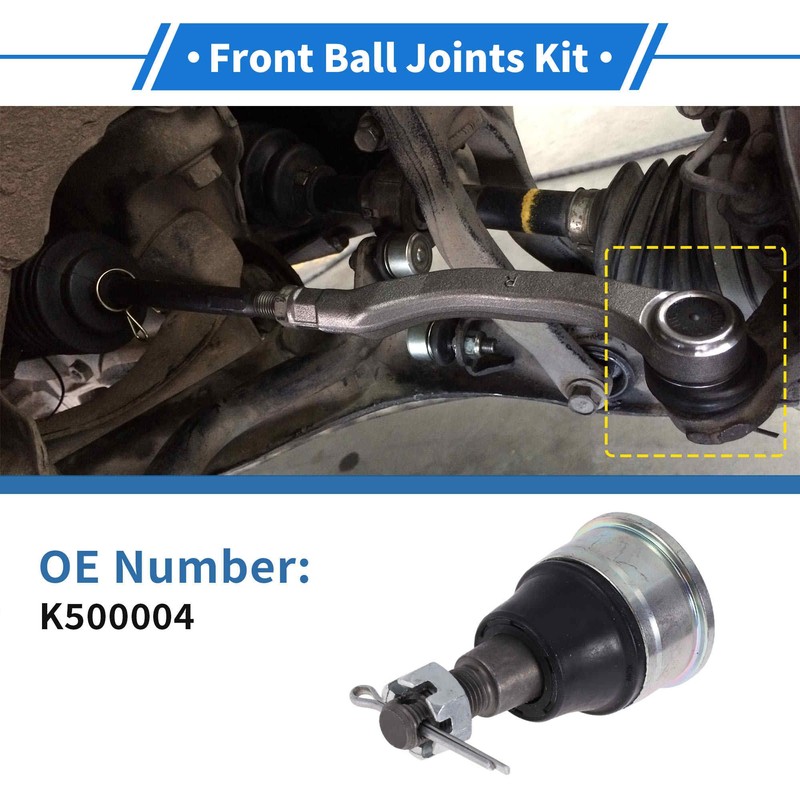 A ABSOPRO K500004 2 Pcs Front Lower Ball Joints for