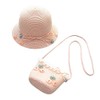 WeeH Girls Summer Hat Bag Set Wide Brim Hat Sun