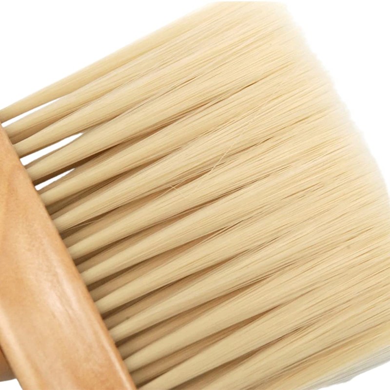 Cepillo Madera Limpieza De Cuello Barbería Corte De Pelo 1pz