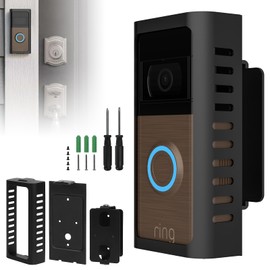 USUAUU Anti-Theft Doorbell Mount, Adjustable Angle Mount Kit (45-135 Degrees) Compatible with Ring Battery Video Doorbell 2/3/4/Pro (2024 Release), Door Bell Holder Mounting Bracket No Block Sensor