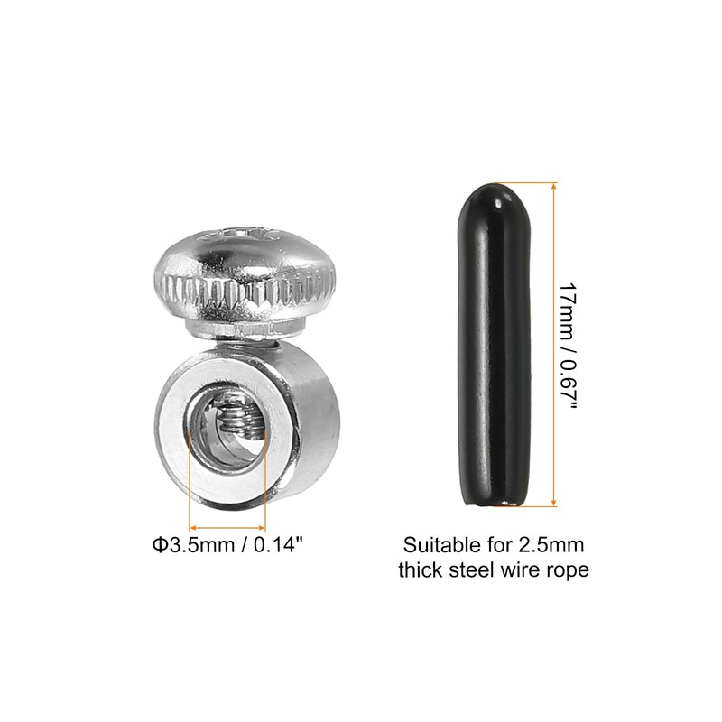 PATIKIL Replacement Adjustable Screws and End Caps Set, 10 Sets