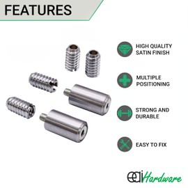 EAI Sash Window Stop for Security and Ventilation | Satin Chrome | Pack of 2 Stops…