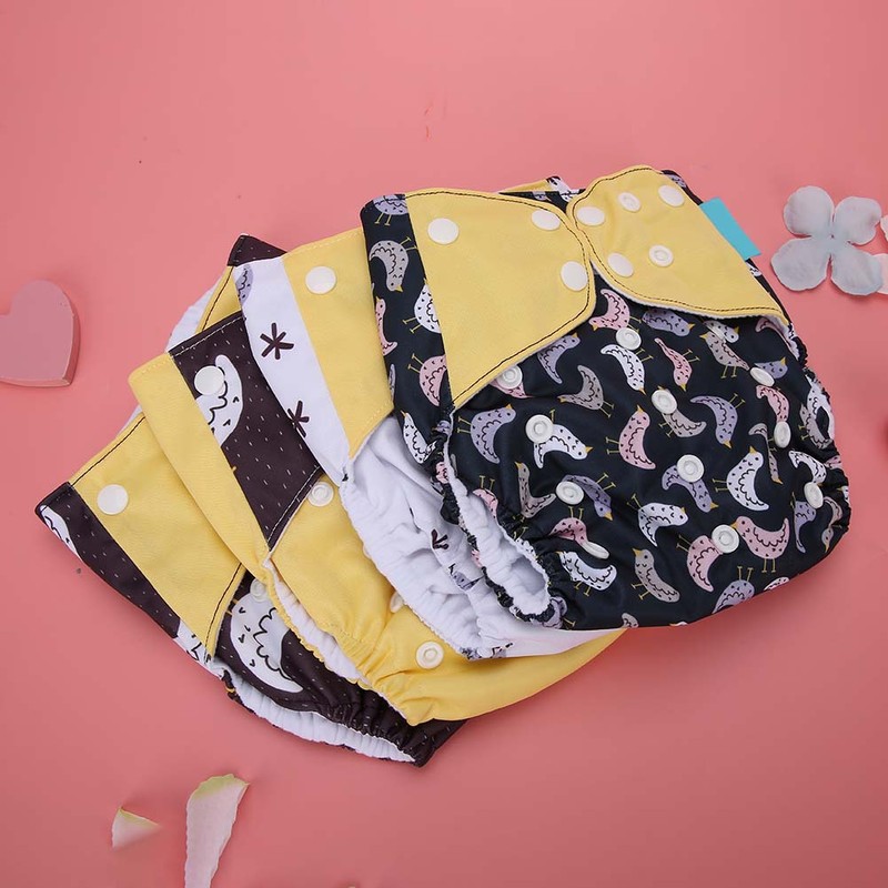 4pcs Baby Diaper Reusable Waterproof Strong Water Absorption Baby Underwear