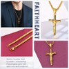 FaithHeart Halskette mit Kreuzanhänger,Herren Jungen goldene Kruzifix Kette Geschenke für