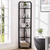 MNEETRUNG Corner Shelf,5 Tier Small Narrow Industrial Corner Bookshelf, 58