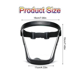 WADY Face Shield, WADY - Anti-Dust & Fog-Free Face Shield, Anti-Dust and Fog-Resistant Face Shield, Anti-Fog Protective Full Face Shield, Safety Face Shield, Grinding Shield Face Mask (Black)