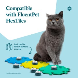 FluentPet Speak Up Button 6 Pack with Clearer Upward-Facing Sound- 6 Recordable Buttons with Batteries Included & Premium Audio for Dogs & Cats - Easy-to-Press Training Dog Buttons for Communication