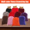 YIEMI Orange Velvet Bags Drawstring，3x4Inch Jewelry Gift Bags with Drawstring（12pcs）