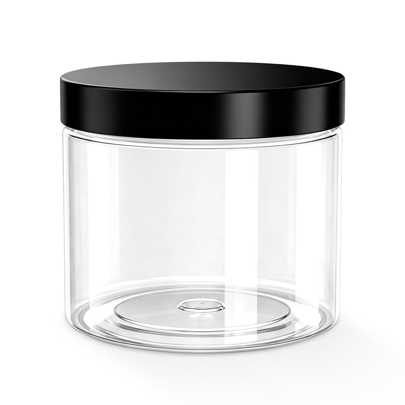 20pcs 16 oz Plastic Jars with Lids, Food Grade Round