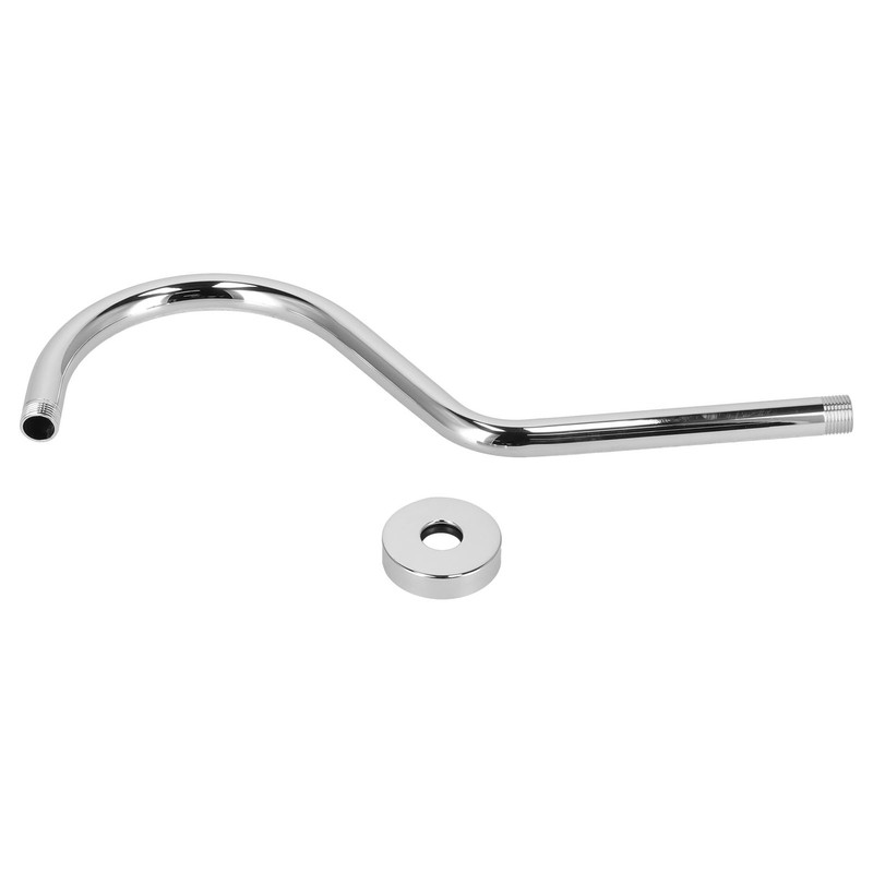 17in Shower Pipe Extension Brushed Stainless Steel S Shaped NPT