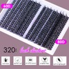 3D Thick Lash Extension Kit 320 Pcs Fluffy Lash Clusters