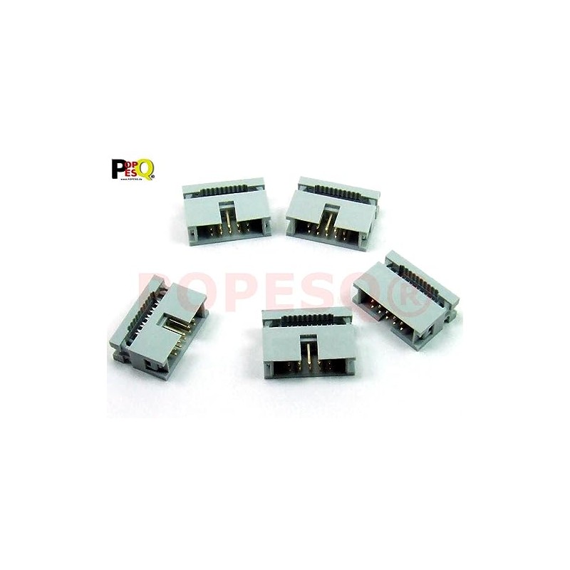 POPESQ® #A2054 IDC 2.54 mm Female Ribbon Cable 10-Pin Pack