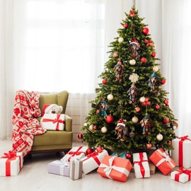 Pack of 10 Christmas Tree Cat Pendants, Christmas Pendant Decoration, Acrylic Pendant Christmas, Christmas Tree Decorations for Christmas Party, Christmas Tree Decoration