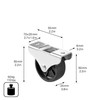 WAGNER Designer 01005701 Furniture Castor / Fixed Castor Diameter 50