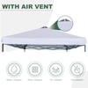 JANCANOPY 10x10 Canopy Replacement Top with Air Vent Silver Coated