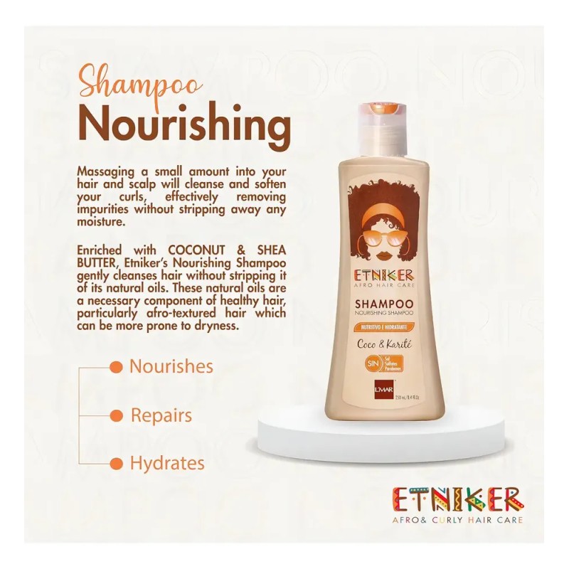 Shampoo Nutritivo E Hidratante Etniker X 250ml
