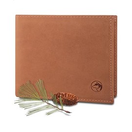 Wolfstrøm Men's Leather Wallet 'Nørge' - Tri-Fold Men's Wallet RFID Blocker - 6/8 Card Compartment, ID Compartment, Large Additional Compartment, Note Compartment, Change Compartment, (03) Vintage