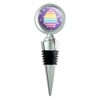 Cute Rainbow Happy Easter Egg Wine Bottle Stopper