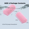 Jeymei 4-Pack Damp Clean Duster Sponge, Sponge Cleaning Brush, Duster