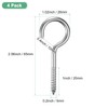 M METERXITY 4-Pack Hooks Screw, M5 304 Stainless Steel Heavy